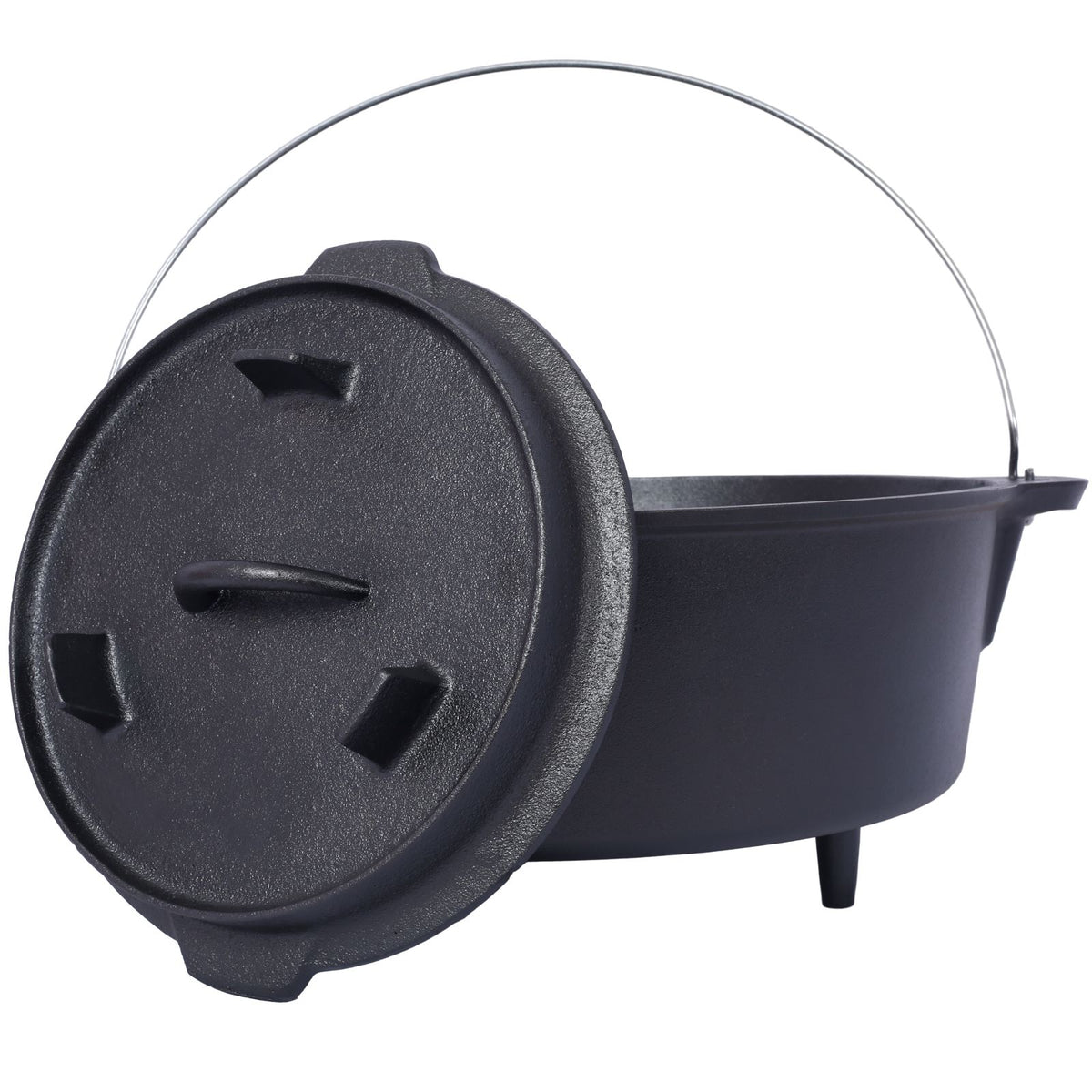 Basecamp Deep Camp Pot with Leg Base — Campfire & Cookout Dutch-Style Pot