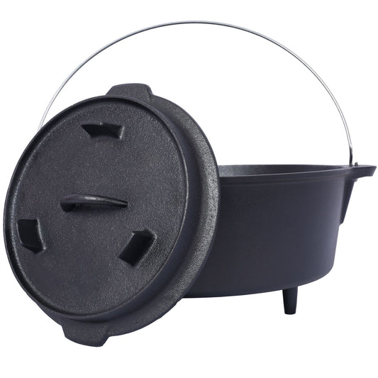 Basecamp Deep Camp Pot with Leg Base — Campfire & Cookout Dutch-Style Pot