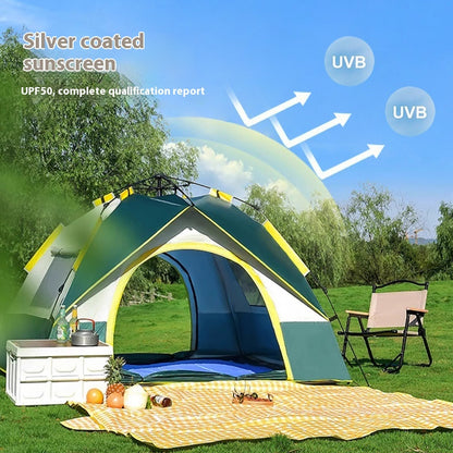 Basecamp Automatic Pop-Up Tent — 3-4 Person, Instant Setup, Waterproof