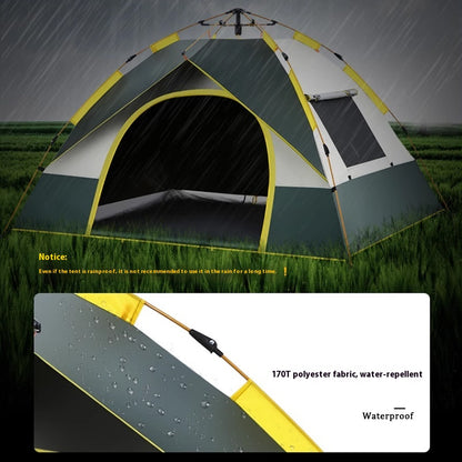 Basecamp Automatic Pop-Up Tent — 3-4 Person, Instant Setup, Waterproof
