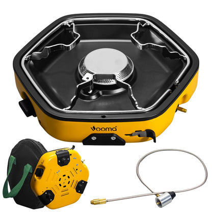 Propane Camping Stove with Carrying Bag Portable Folding Gas Stove for Camping Backpacking Camp Stove for Outdoor Cooking With 8500 BTU Adjustable Burners for BBQ