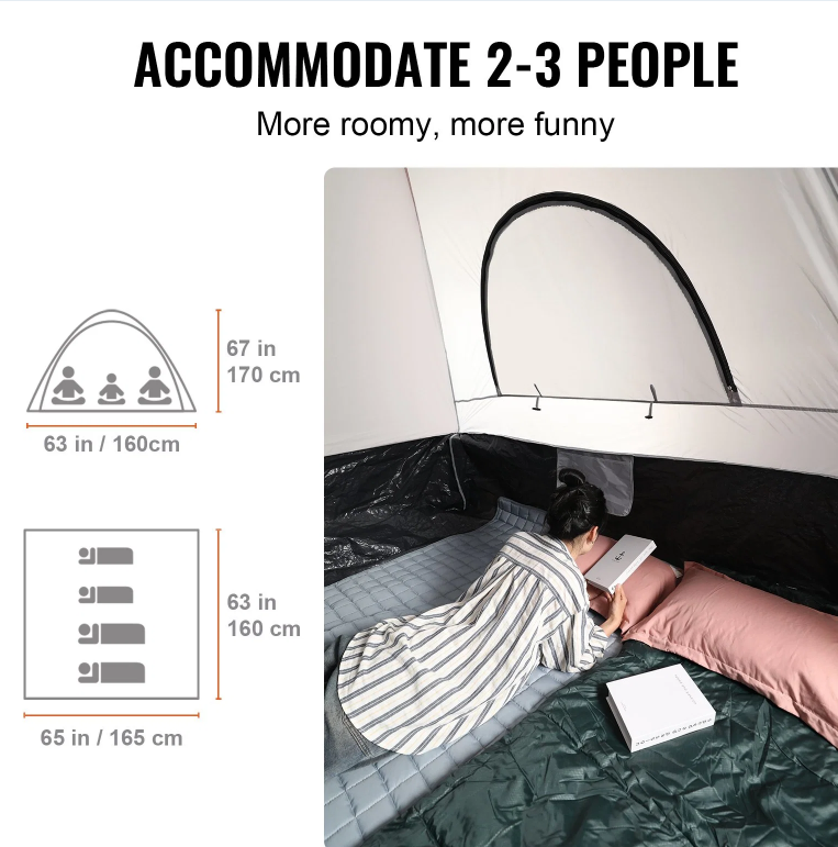 Basecamp Truck Bed Tent — 2-3 Person, Waterproof, Fits 5.5–6 ft Beds